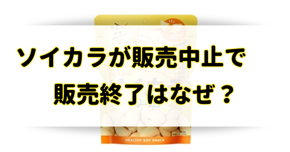 ソイカラが販売中止・終了の理由はなぜ？売ってないし消えたけどどこに売ってる？のアイキャッチ画像